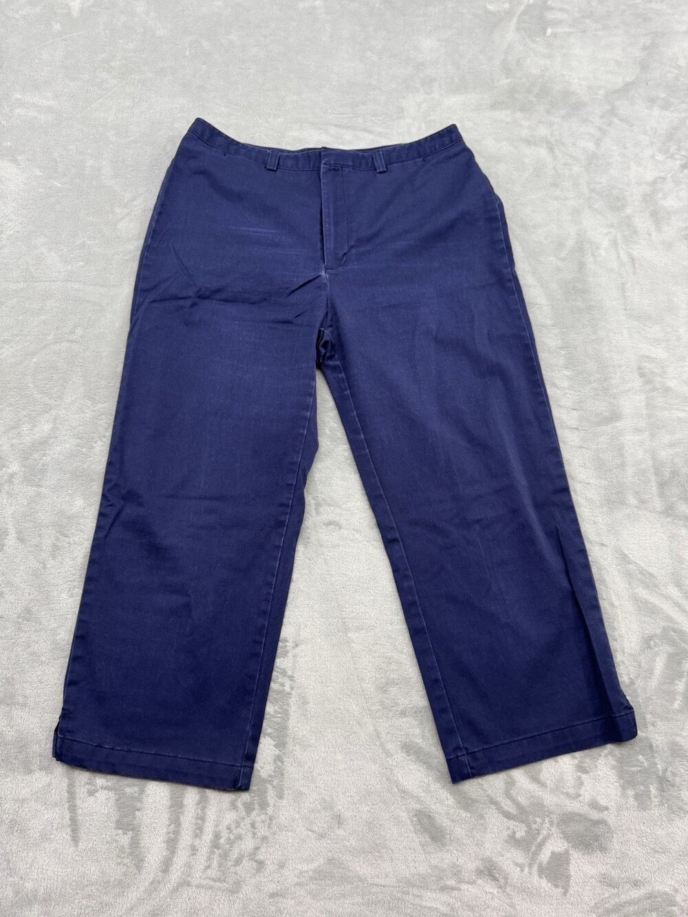 Docker Stain Defender Women’s Capri Pants 12 Stretch Navy Blue